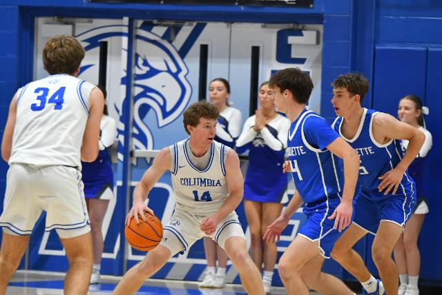 Columbia's Kyle Chudd with the ball.
