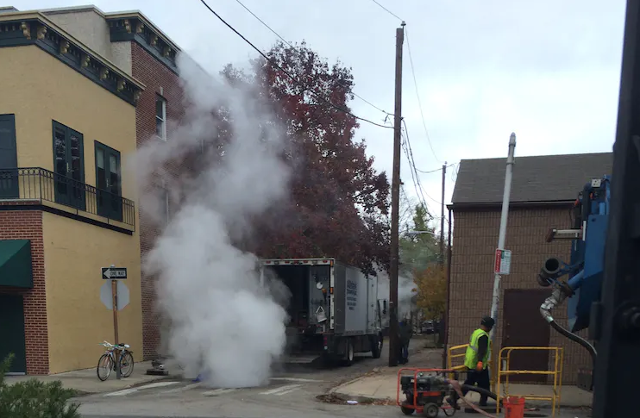 With this sewer pipe repair method, the chemical waste is blown into the air and can enter buildings through buried sewer pipes, plumbing, foundation cracks, windows, doors and HVAC units. Andrew Whelton/Purdue University