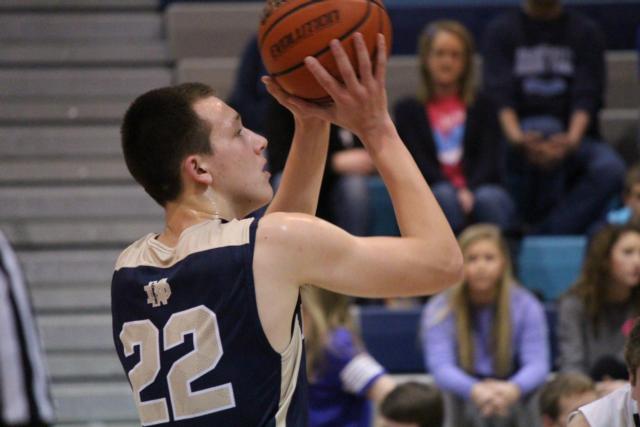Justin Bottorff knocking in a free throw. 