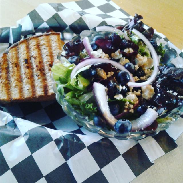 Restaurant Week special: half a Figgy Piggy Panini with Healthy Bleu salad