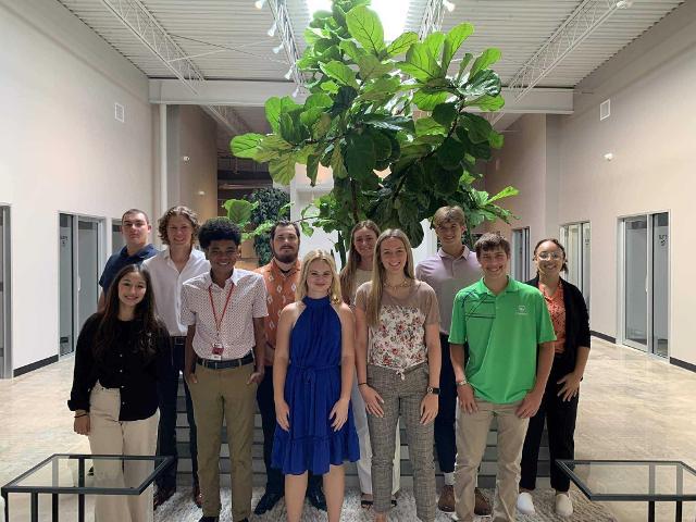 The 2023 Riverbend CEO Students, from left to right: Zak Kallal, Maireli Figueroa, Ben Werts, Donald Holliday, Jake Brey, Ava Bartosiak, Jenna Dean, Nicole Meine, Joe Brangenberg, Jacob Schaper, And A'miya Willis.