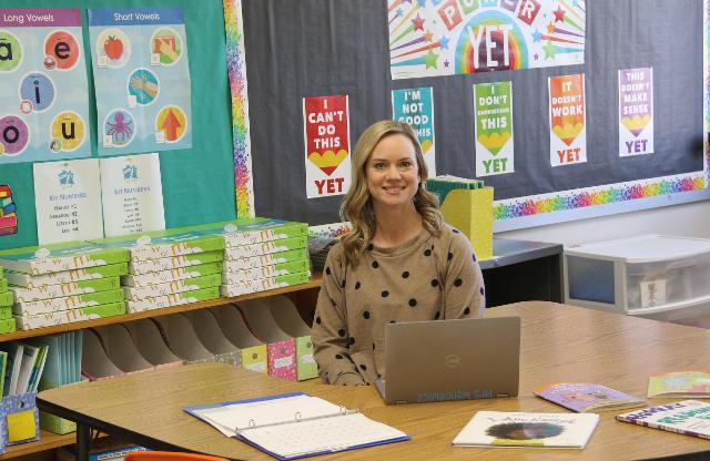 Cari Wencewicz in her classroom.