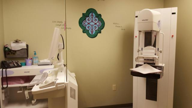 The mammogram room at the Imaging Center of Alton features the MammoPad to ensure a more comfortable mammogram. 