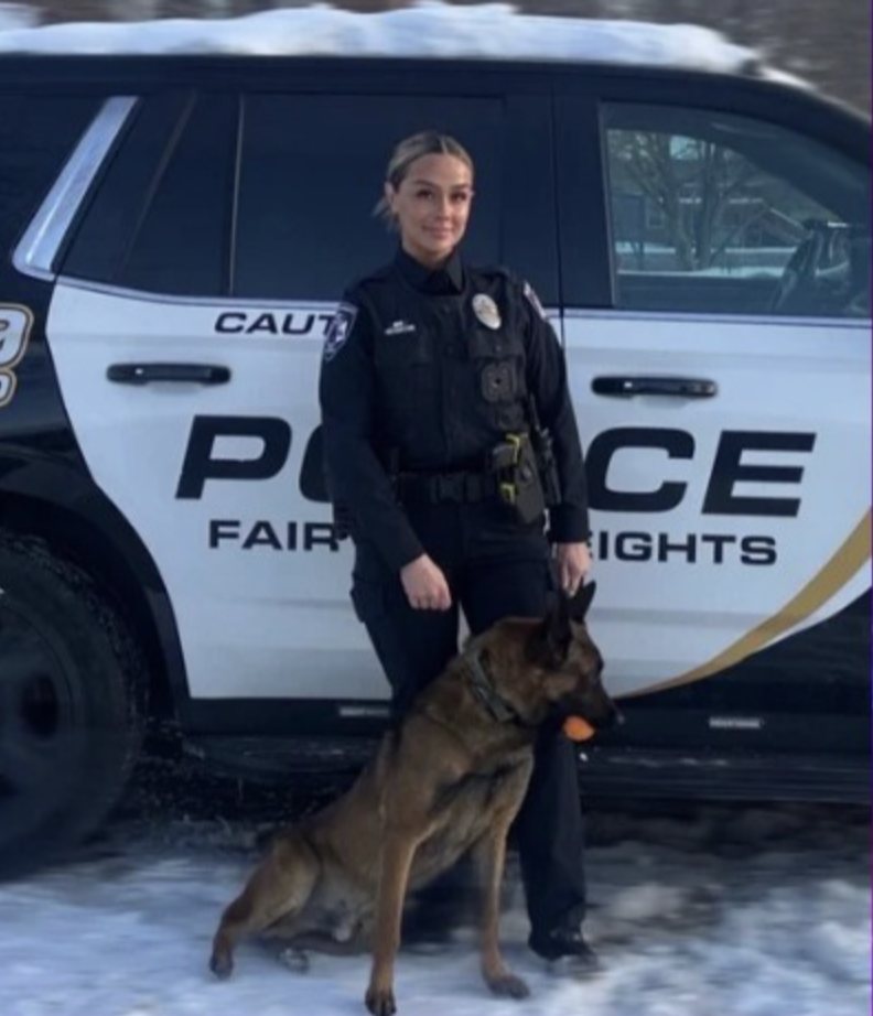 Officer Lauren Reid and K9 Coppo.