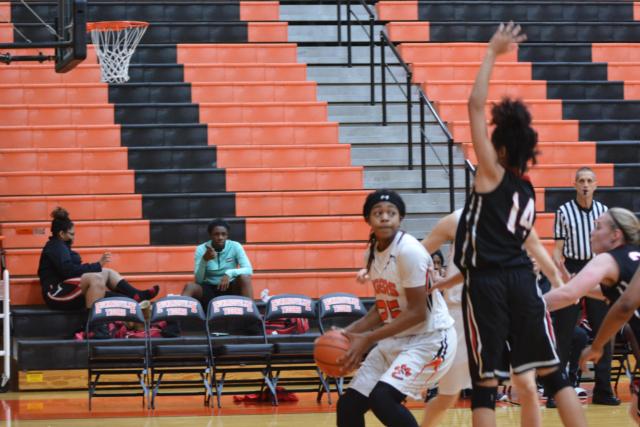 Criste'on Waters had a game-high 17 points on Tuesday night against Granite City. (Photo by Dan Brannan)