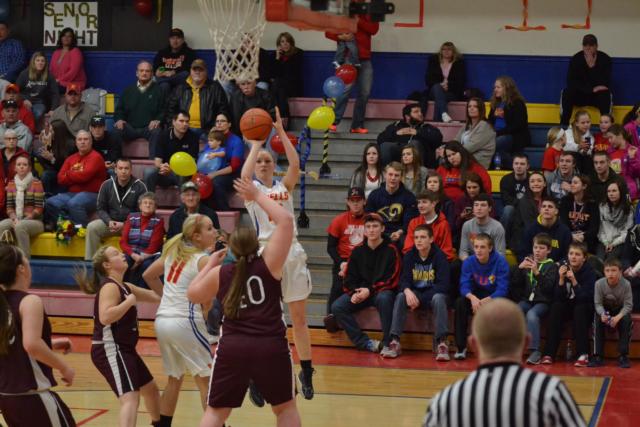Maddy Sheraka delivers the shot that tied the all-time career scoring mark at Roxana.