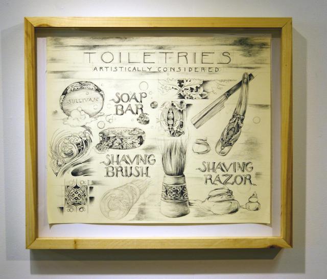  SIUE graduate student Katie Lochhead’s piece entitled “Louis Sullivan’s Plans for Toiletries, Artistically Considered (Discovered Posthumously)” will be on display during the exhibit.