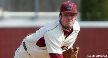 Sam Coonrod on the mound as a member of the Southern Illinois University-Carbondale baseball team.