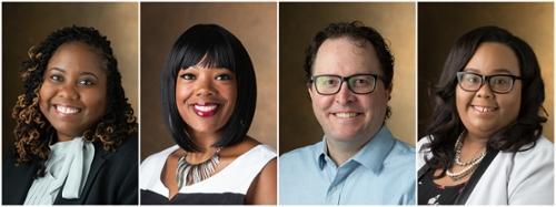 L-R: Makesha Harris Lee, EdD, director of CORE TEAM; Kelly Atkins, assistant director of Student Success; Joseph Southerland, director of Student Services; and Stephanie Simpson, assistant director of Online Student Services.