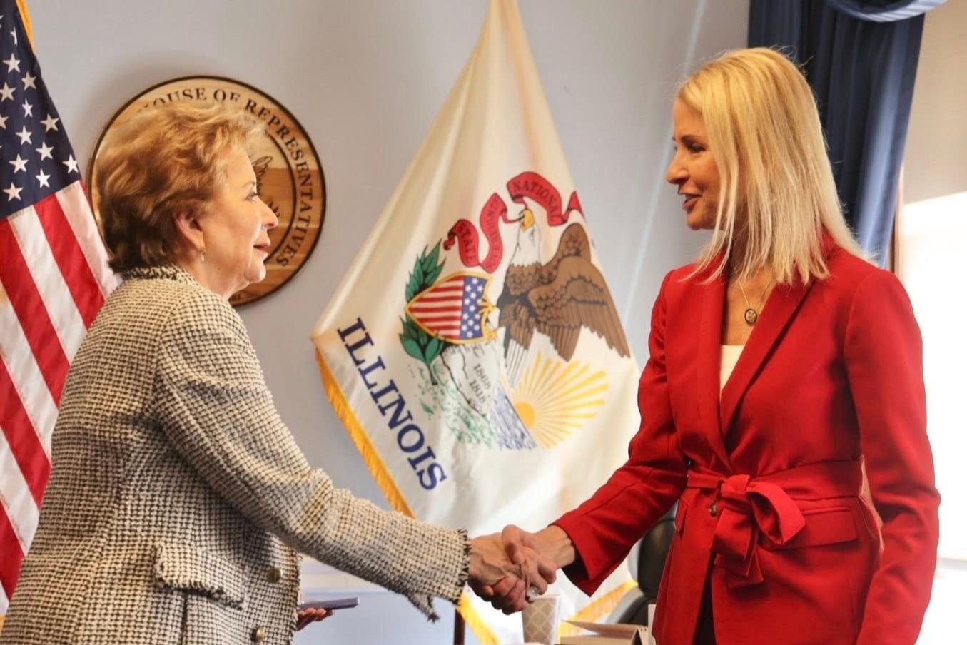 Secretary of Education Linda McMahon and Rep. Mary MIller.