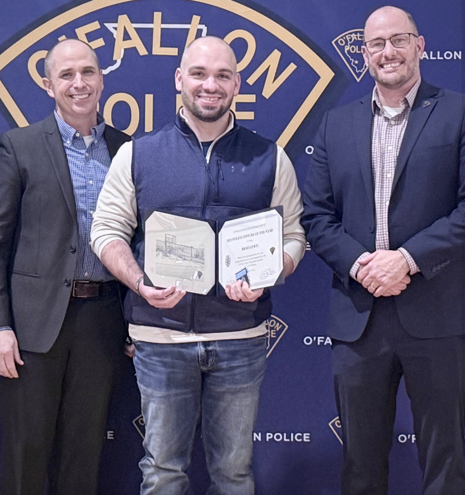 Officer Brad Lewis, the O'Fallon Police Department Officer Of The Year.