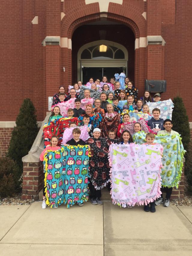 This is the St. Boniface Student Council’s Blanket Service Project.