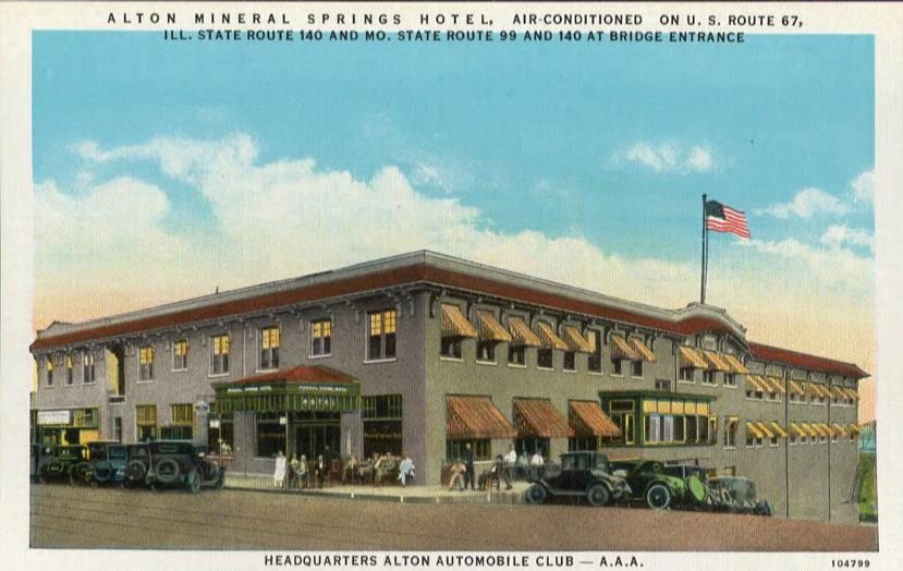 Alton Mineral Springs Hotel, Headquarters Alton Automobile Club
