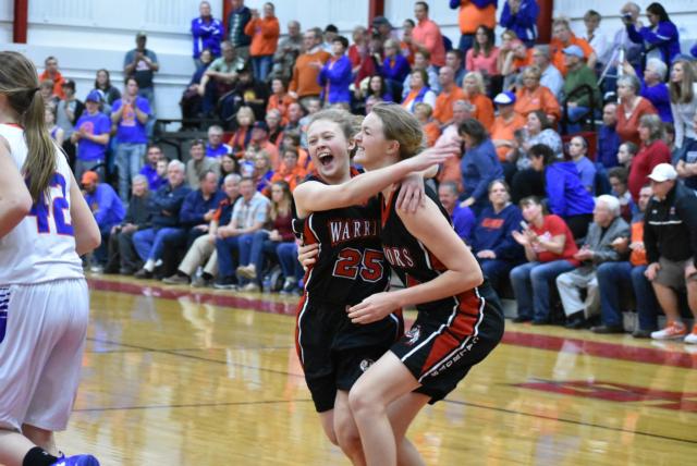 Calhoun celebrates after the sectional championship win. (Photo by Alison Godar)