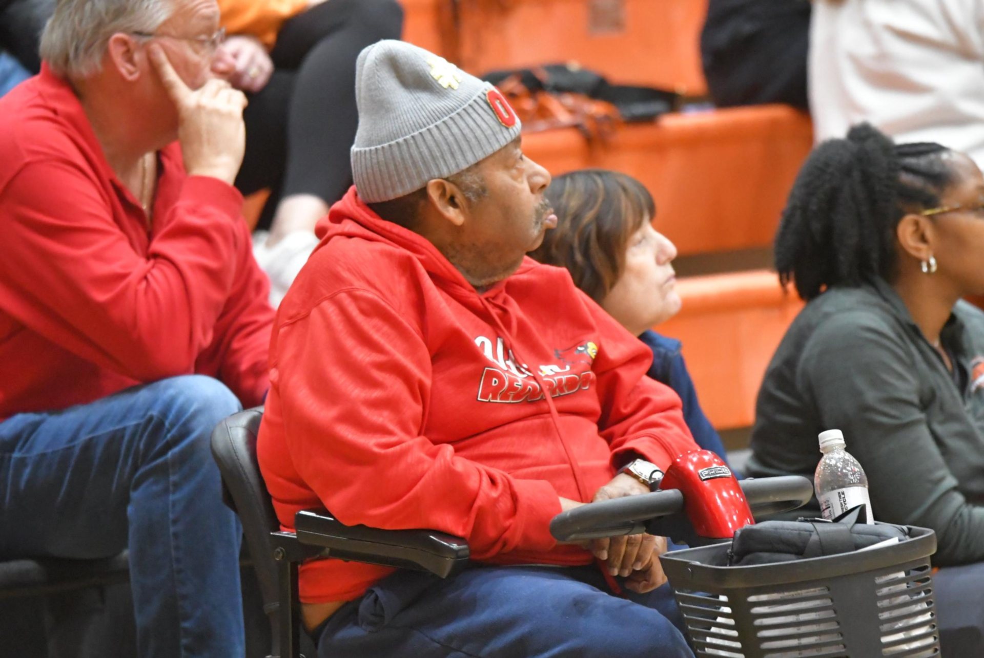 Alton's most loyal fan in both girls and boys basketball - Ed Gray. (Photo by Dan Brannan).