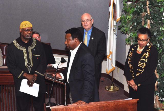 Left to right, Michael “Doc” Holliday, Dr. Ed Hightower, Chairman Alan Dunstan and Gussie Glasper.