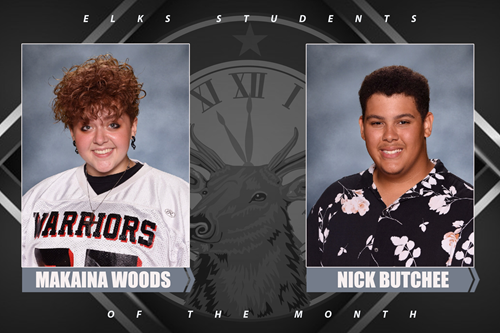 Seniors Makaina Woods and Nick Butchee