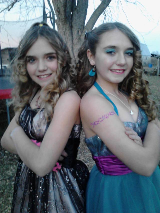 Twins Brianna and Brittany McGehee, 11, of Mt. Vernon.