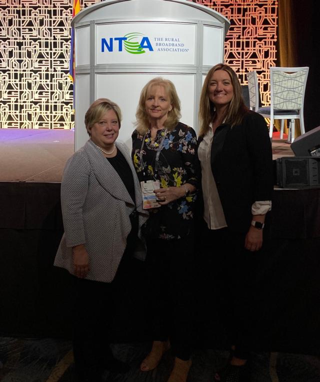 Pictured (L to R): Mary Schwartz Westerhold, Vice President and Chief Financial Officer at Madison Communications, Jill Kohlhaas, Heroism Award Recipient and Senior Dispatcher at Madison Communications, Amie Kassly, daughter of Jill Kohlaas.