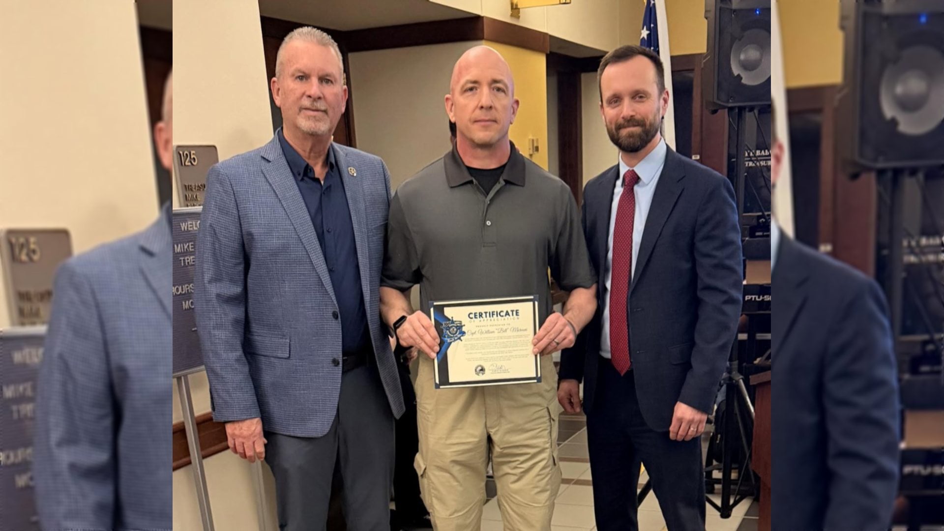 County Honors Captain at Conclusion of 27-Year Career  