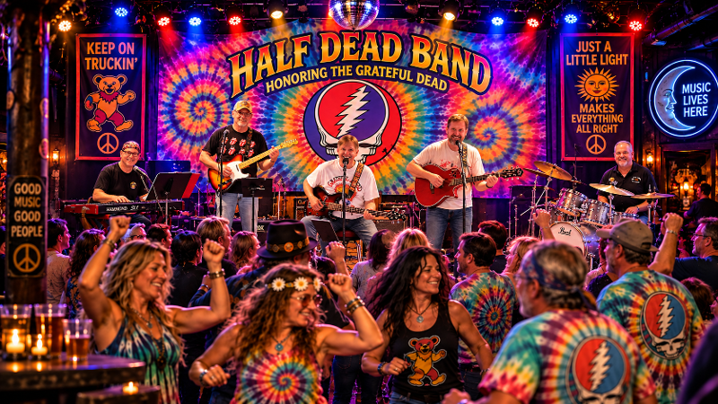 HALF DEAD IS BACK! - Honoring the Grateful Dead event flyer