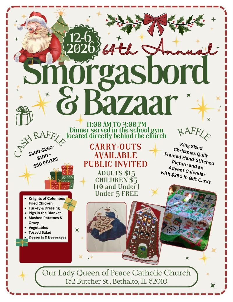 64th Annual Smorgasbord and Bazaar event flyer