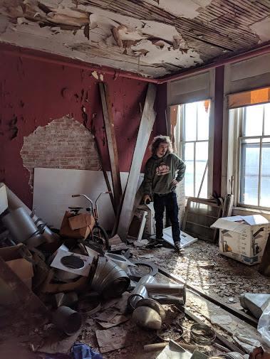 Photo of renovation provided by Lighthouse Sounds's Facebook page. Used with permission from Alex St. Cin. Man featured is known as Matt Rad Dad. 