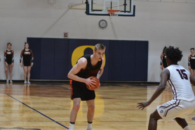 Caleb Strohmeier concluded a brilliant basketball career for the Tigers on Friday night. (Photo by Dan Brannan)