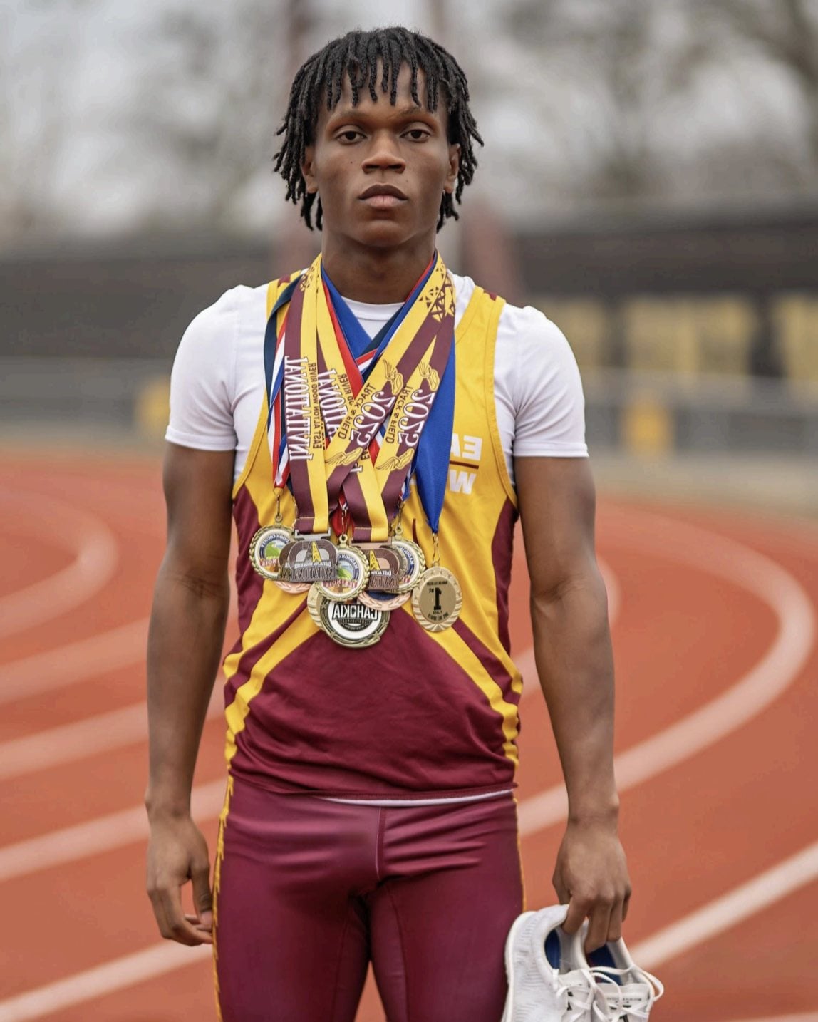 East Alton-Wood River's LeBron Reed.