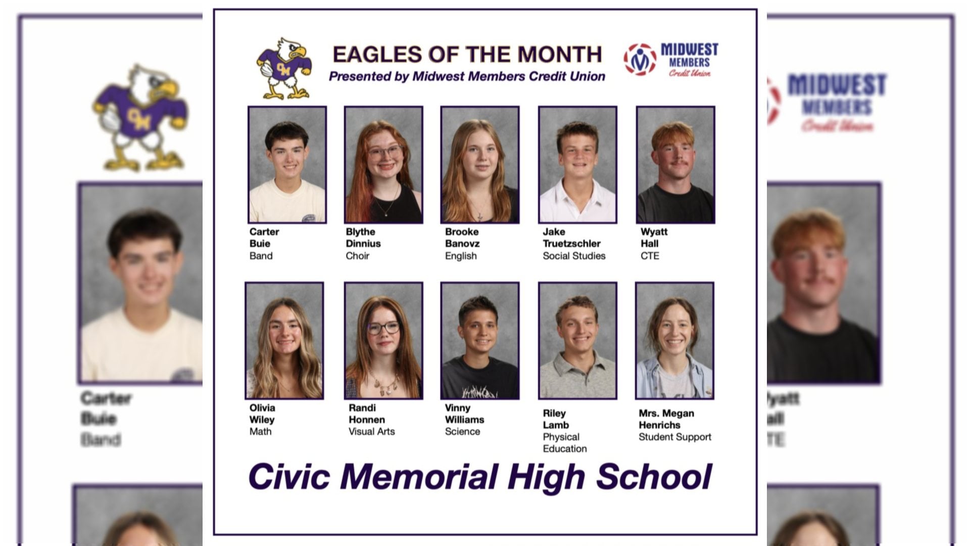 Midwest Members Credit Union Sponsors February 2026 "Eagles Of The ...