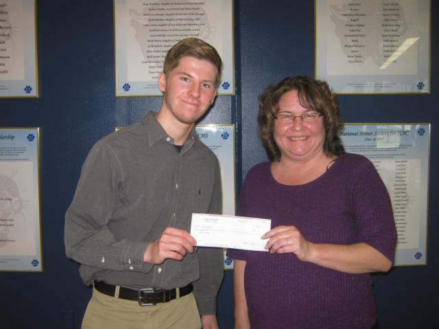 The Jersey State Bank/J.C.H.S. recipient of student of the month for February is Isaac Hausman.