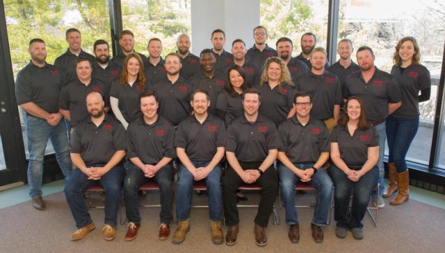 (Front Row L-R) Nathan Haas, Joe Tucker, Matthew Walters, Chris Darr, Patrick Horan, Kerry Brown. (Row 2 L-R) Tim Doran, Anne Hoffmann, Dan Sullivan, Chris Ballard, Miranda Stevens, Amy Schmidt, Cory Parker, Kyle Pfundt , Katy Beckerle (Row 3 L-R) Bobby Christopher, Chris Walker, Dan Ems, Jake Clancy, Eric Kues, Walker Gusewelle, Cody Ryan, Matt Schmid, Landon Williams, Craig Gonet, Brian Dayton, Ben Pratt.