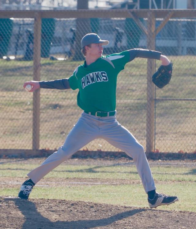Gabe Jones throwing a pitch in the first inning .