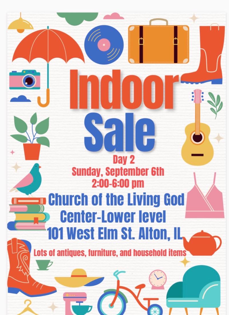 Indoor Sale event flyer