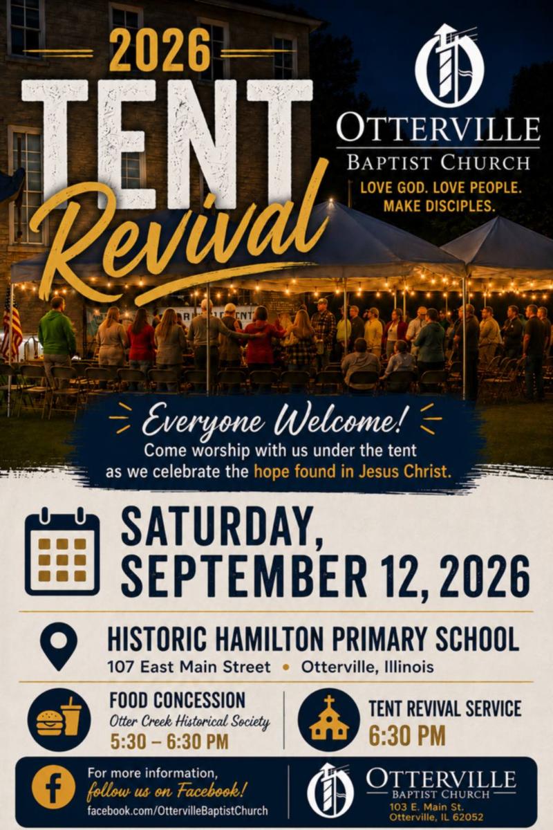 Community Tent Revival  event flyer