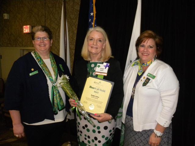 Sarah Durbin, GSSI CEO, (left) Angie Zahn, Heart of Gold recipient, Linda Manley, GSSI Board of Director Chair.