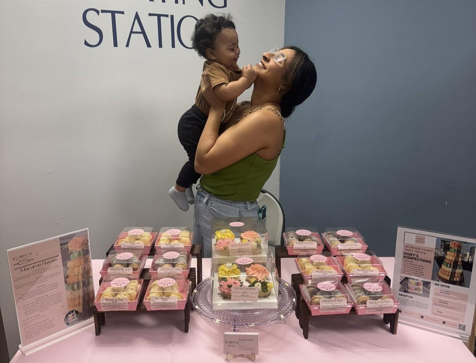 Samara Helton and Kory. Photos courtesy of Kory's Konfections on Facebook.