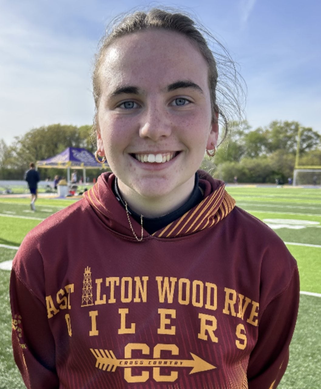 East Alton-Wood River's Gina Truax placed third in two hurdles races at the East Alton-Wood River Meet.