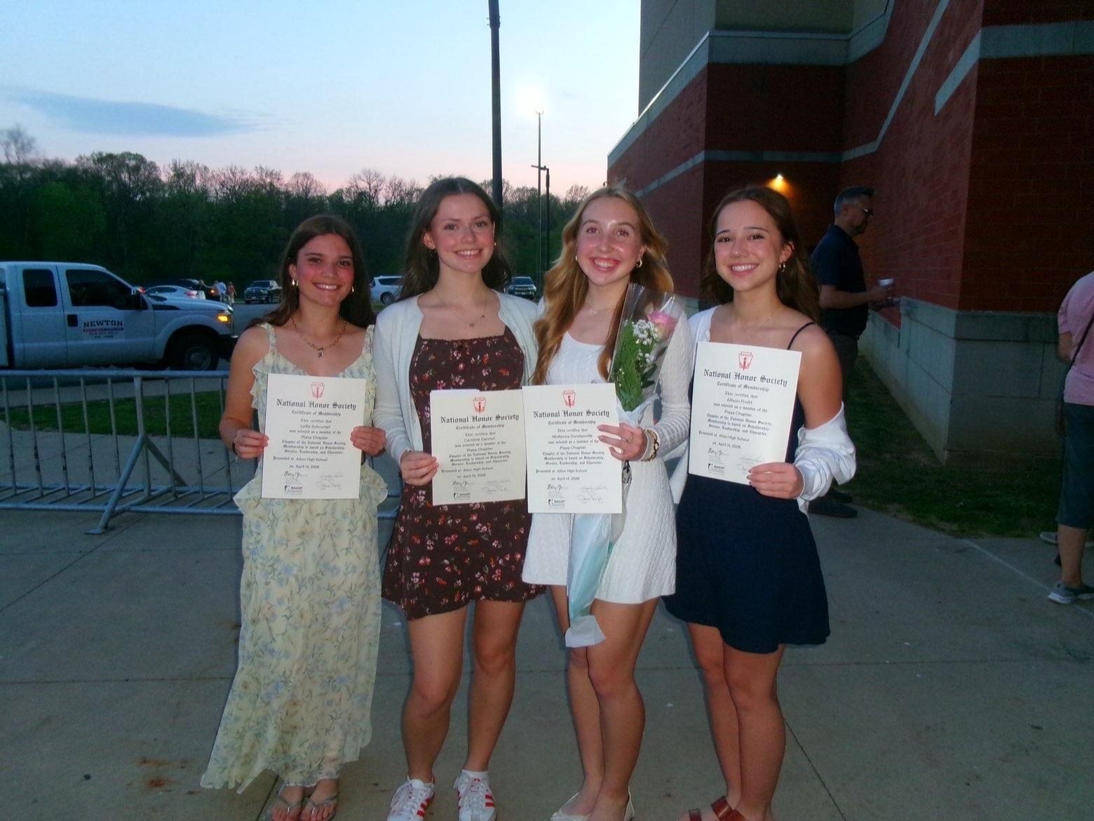 From left, volunteers at the Got Sneakers event coming up at Alton High: Lydia Schrumpf, Caroline Cannon, McKenna Dondanville and Allison Pruitt.