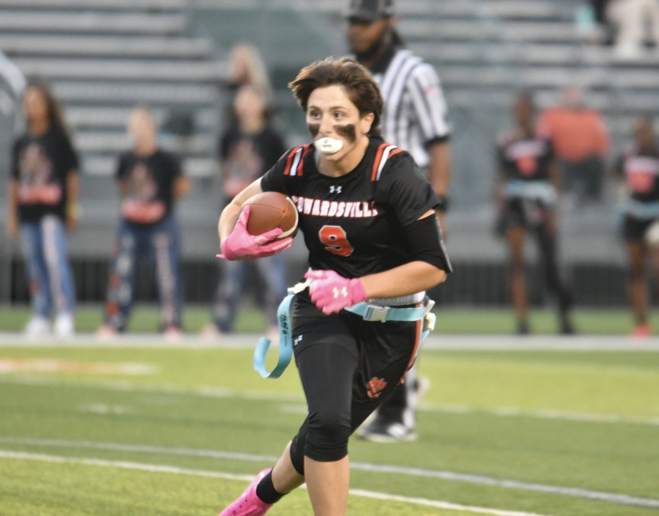 Edwardsville and Belleville West shown below, both started flag football programs in 2025. Alton will be part of the Southwestern Conference flag football cast in 2026.