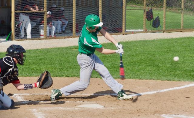 Nathan Walker at the plate against Calhoun during the 2018 season.