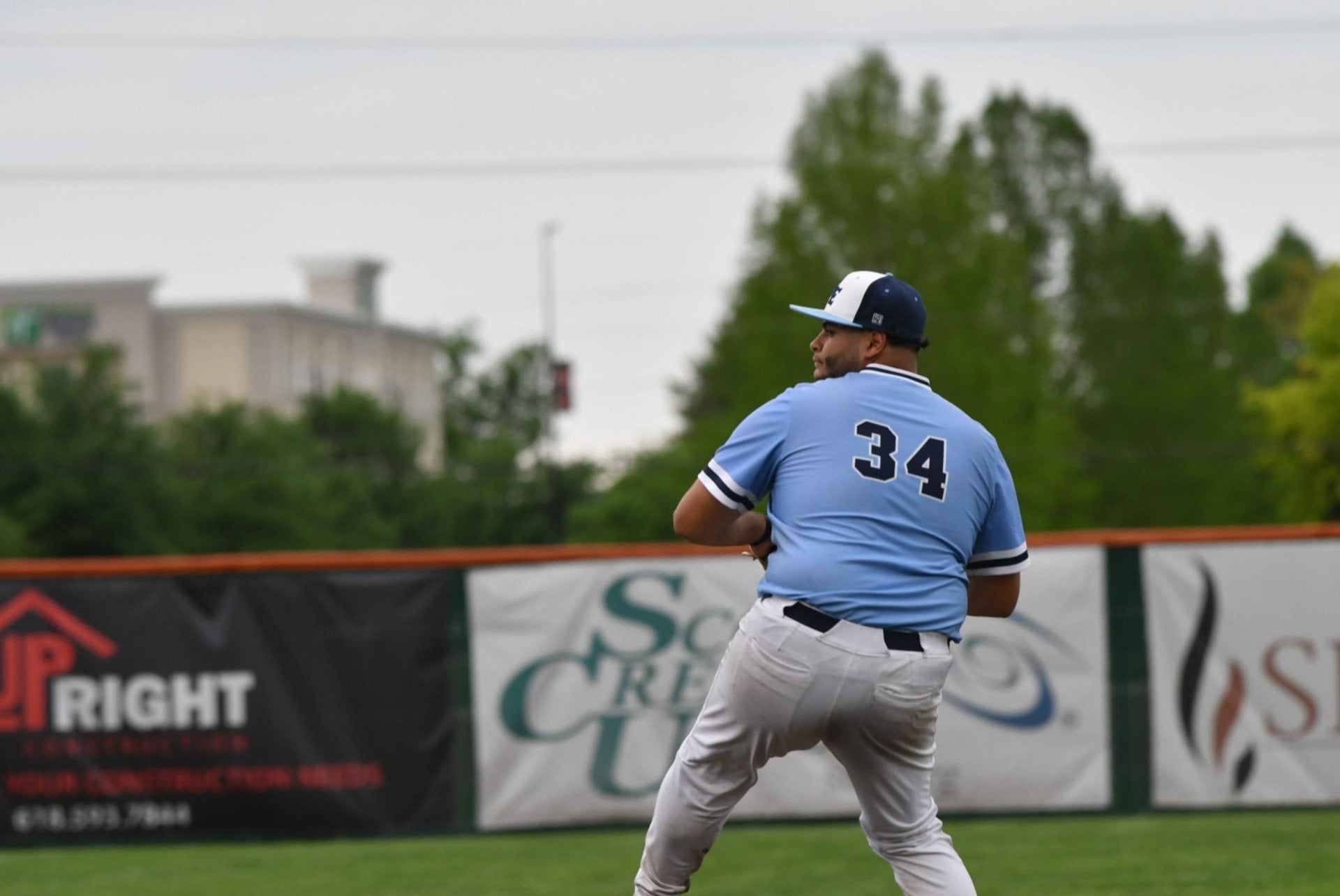 The Lancers' Nasir Fares on the mound.