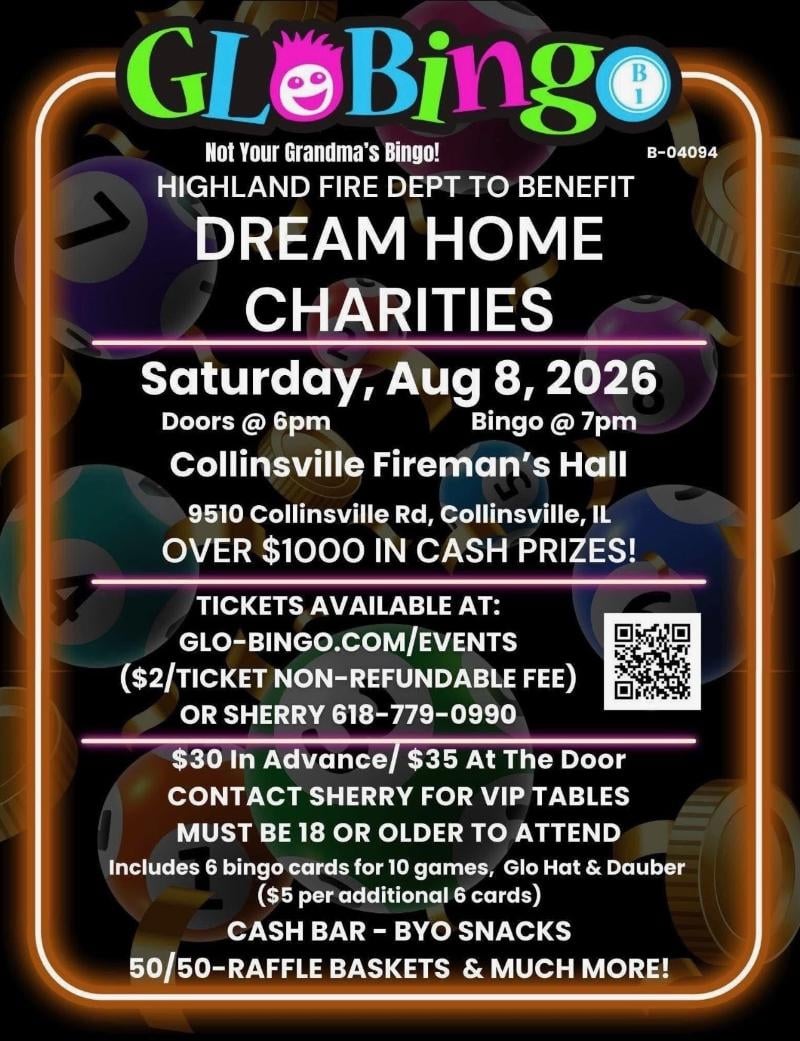 Glo Bingo Benefit for Dream Home Charities