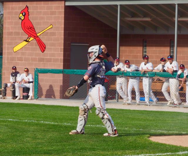 Edwardsville catcher Collin Elvers.