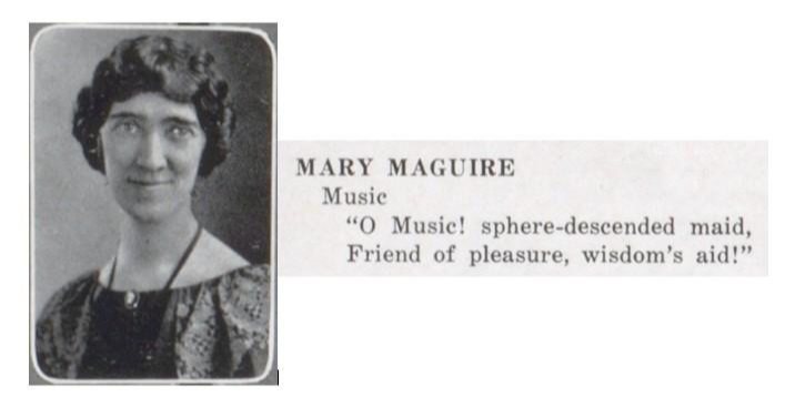 Mary Maguire, Alton High School 1925 Tatler Yearbook, Faculty
