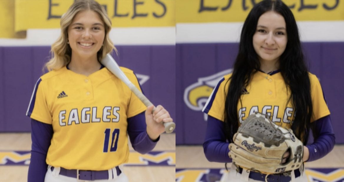 Grace Burton, left, and Emma Wade, standout Civic Memorial girls softball seniors who are being celebrated for their career efforts.
