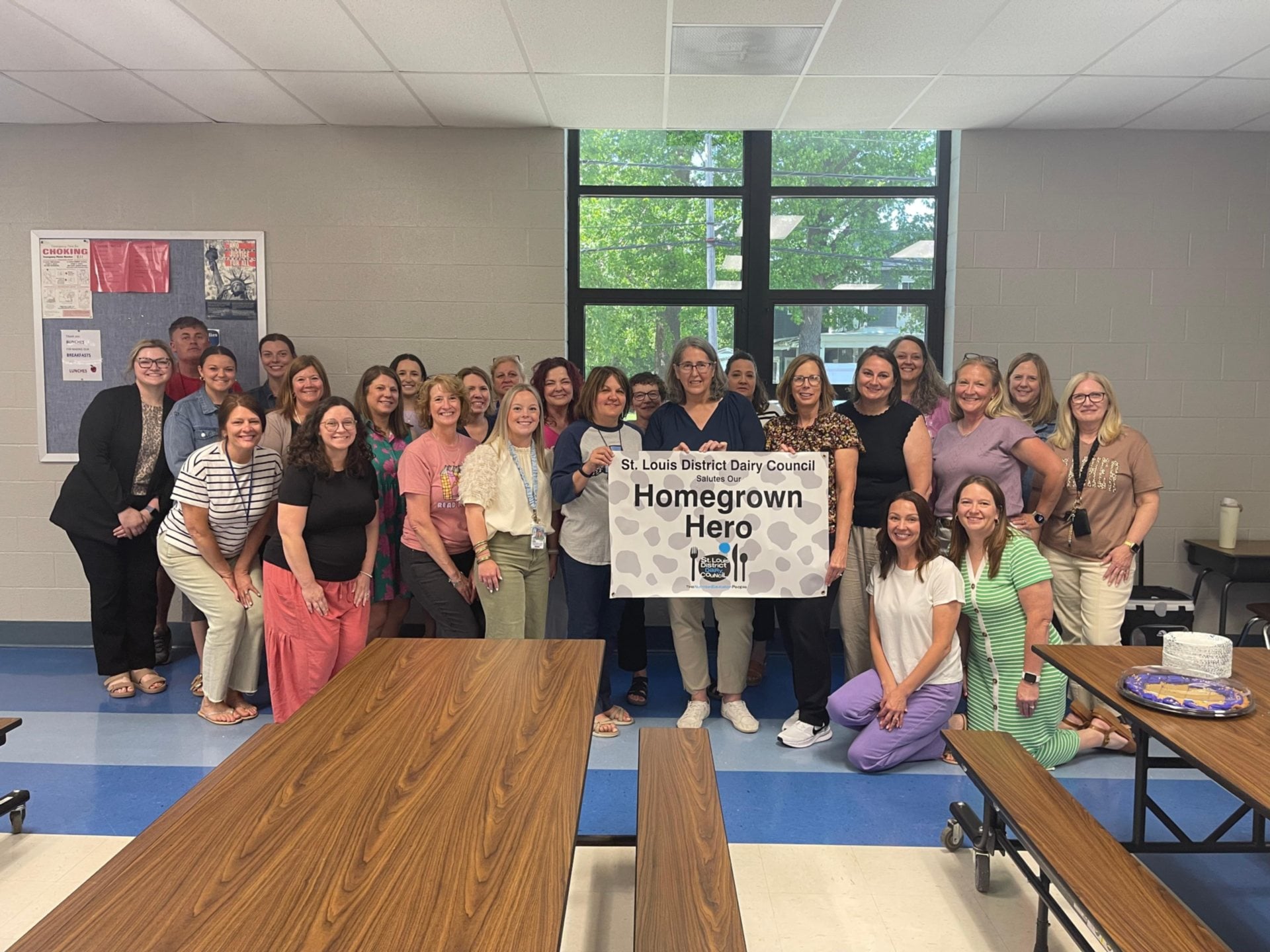 Diane Fessler with fellow East Elementary faculty and staff.