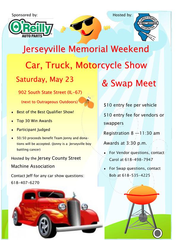 Jerseyville Car/Truck/Motorcycle Show and Swap Meet to support Team