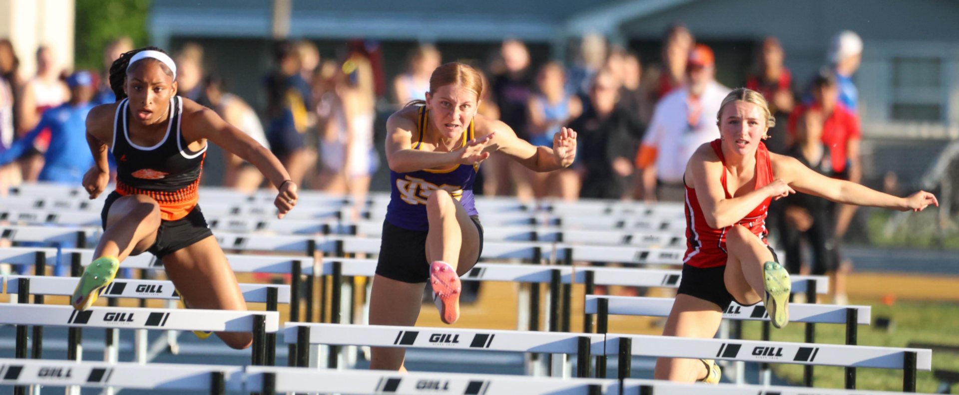 Sara Rider in the 100 hurdles.