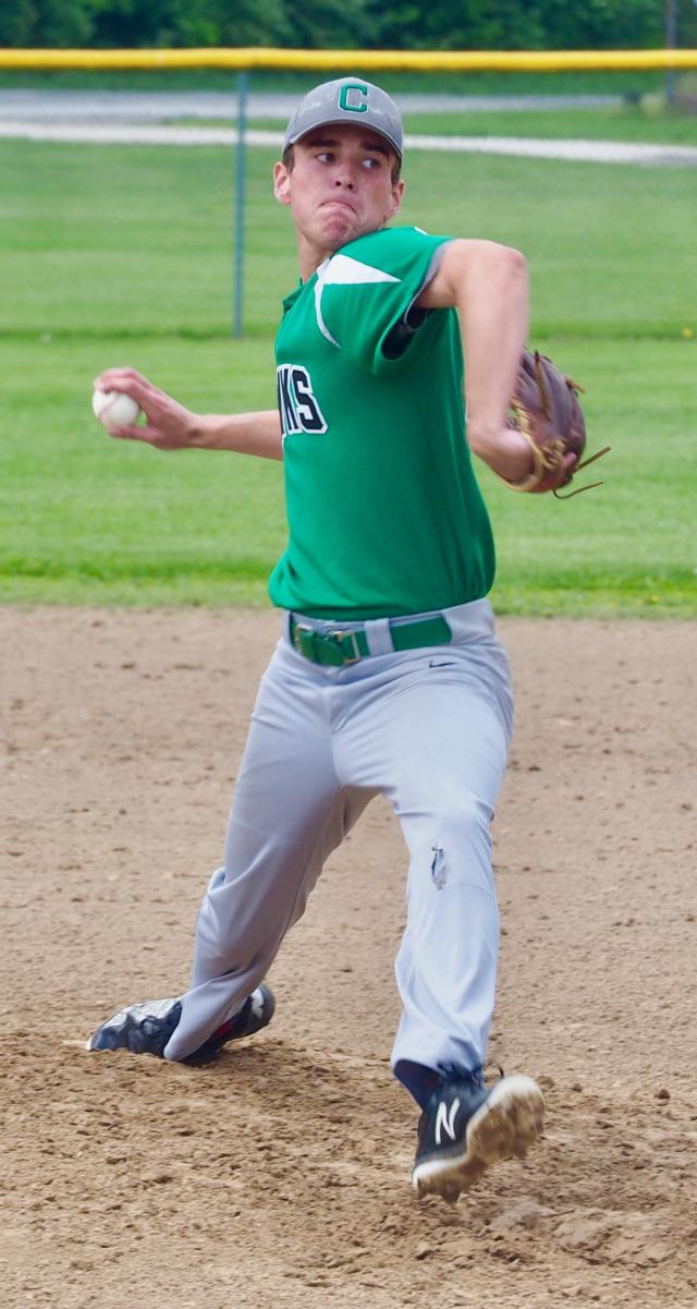Kolten Bottom throws a pitch.